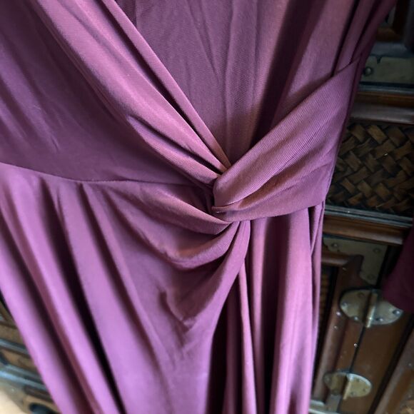 Perceptions Women’s Dress Faux Wrap Maroon Red Knit 3/4 Sleeve S - Picture 4 of 6